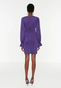 Trendyol Balloon Sleeve Knitted Bodycon Dress 9 Trendyol Balloon Sleeve Knitted Bodycon Dress -Silk Bloom Dresses Store 5 zoom desktop 133