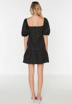 Trendyol Balloon Sleeve Printed Ruffle Hem Dress -Silk Bloom Dresses Store 5 zoom desktop 144