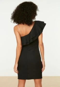 Trendyol One Shoulder Ruffle Detail Dress -Silk Bloom Dresses Store 5 zoom desktop 161