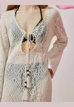 Rachel Araz X Koton - Cut Out Detail Lace Long Dress -Silk Bloom Dresses Store 5 zoom desktop 203