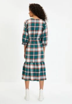 Trendyol V-Neck Checked Dress -Silk Bloom Dresses Store 5 zoom desktop 207
