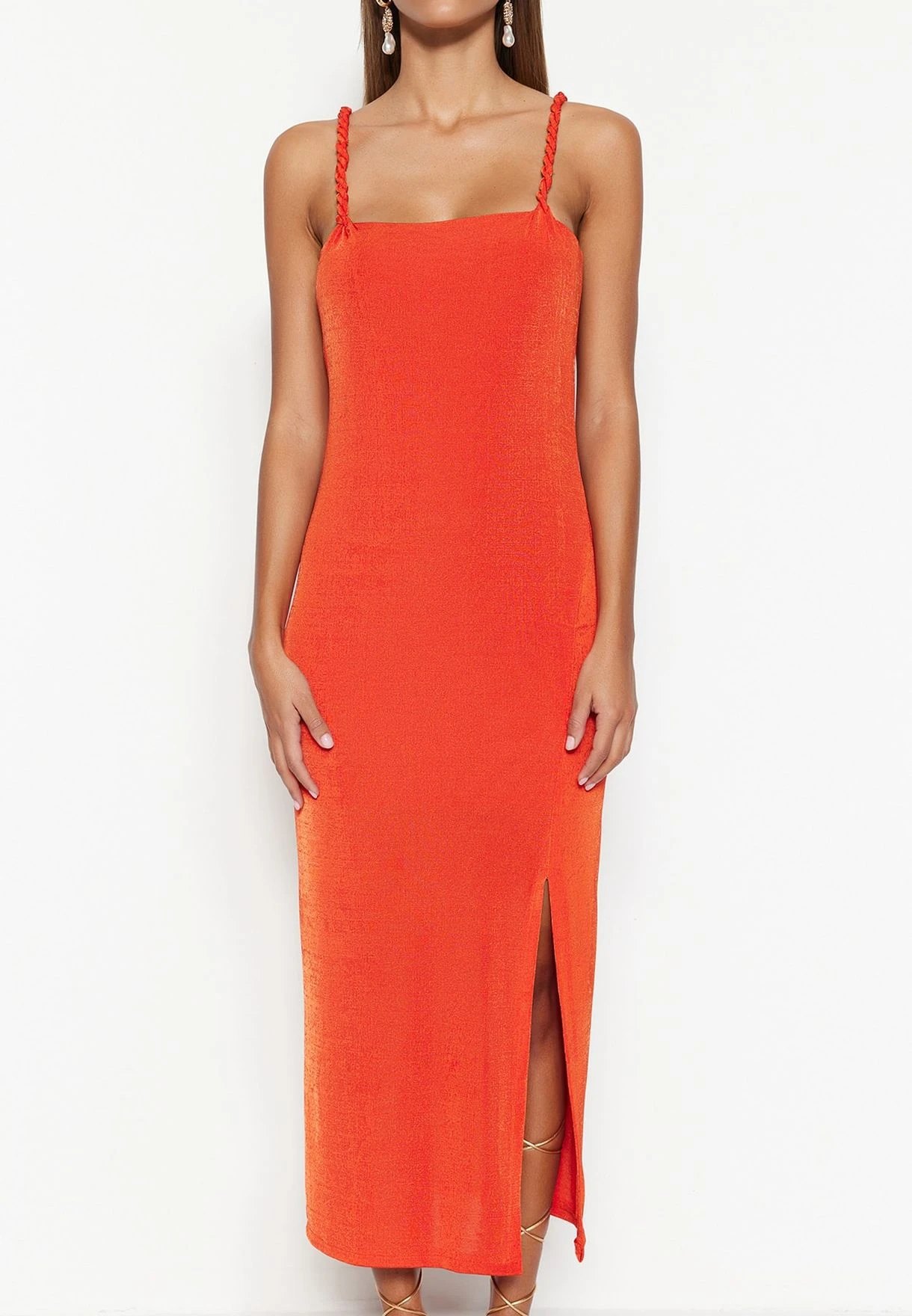 Trendyol Strappy Side Slit Dress 5 Trendyol Strappy Side Slit Dress - Image 5