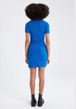 DeFacto Slim Fit Short Sleeve Mini Dress -Silk Bloom Dresses Store 5 zoom desktop 219