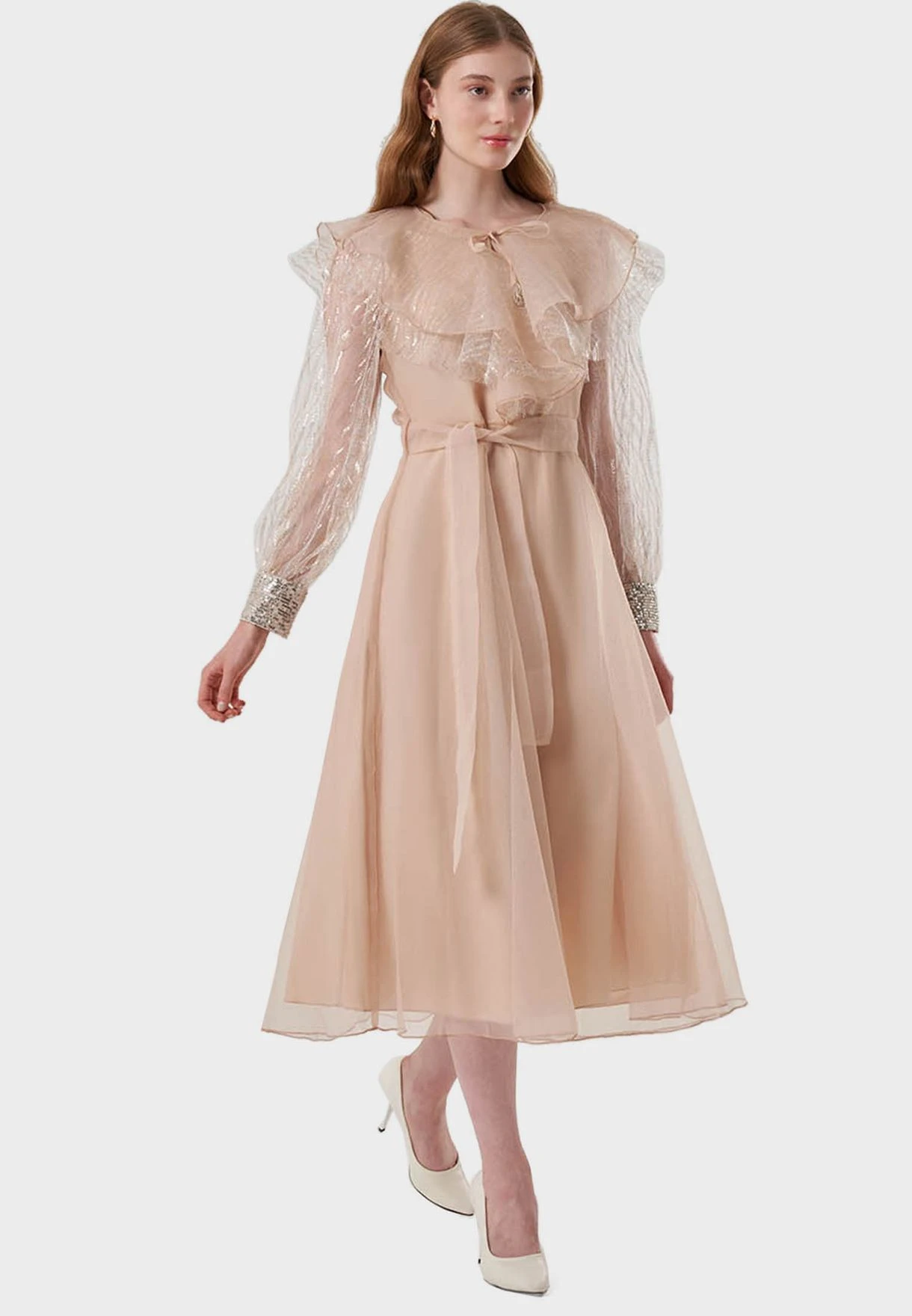 Ruffle Mesh Tiered Dress 5 Ruffle Mesh Tiered Dress - Image 5