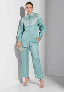 Button Detail Tunic And Pants Set -Silk Bloom Dresses Store 5 zoom desktop 229