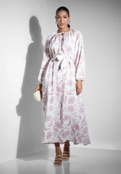 Floral Print Tie Detail Dress 9 Floral Print Tie Detail Dress -Silk Bloom Dresses Store 5 zoom desktop 233