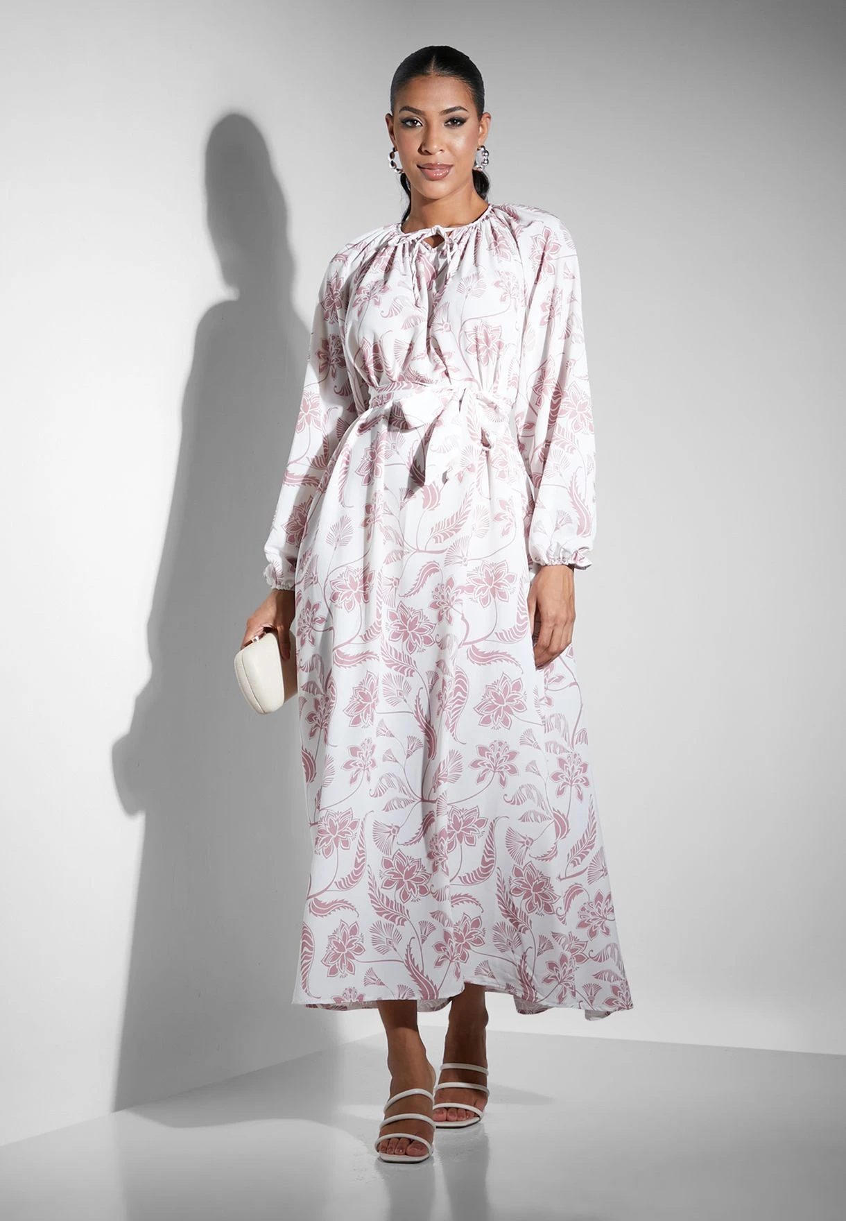 Floral Print Tie Detail Dress 5 Floral Print Tie Detail Dress - Image 5