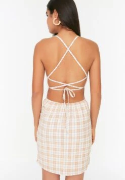 Trendyol Strappy Checked Dress 9 Trendyol Strappy Checked Dress -Silk Bloom Dresses Store 5 zoom desktop 24