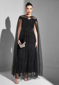 Cape Sleeve Mesh Dress 9 Cape Sleeve Mesh Dress -Silk Bloom Dresses Store 5 zoom desktop 243