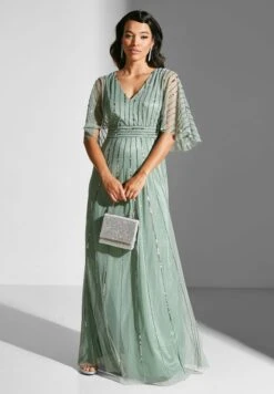 Cape Detail Embellished Dress -Silk Bloom Dresses Store 5 zoom desktop 256