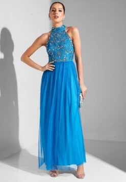 Halter Neck Embellished Bodice Dress -Silk Bloom Dresses Store 5 zoom desktop 261