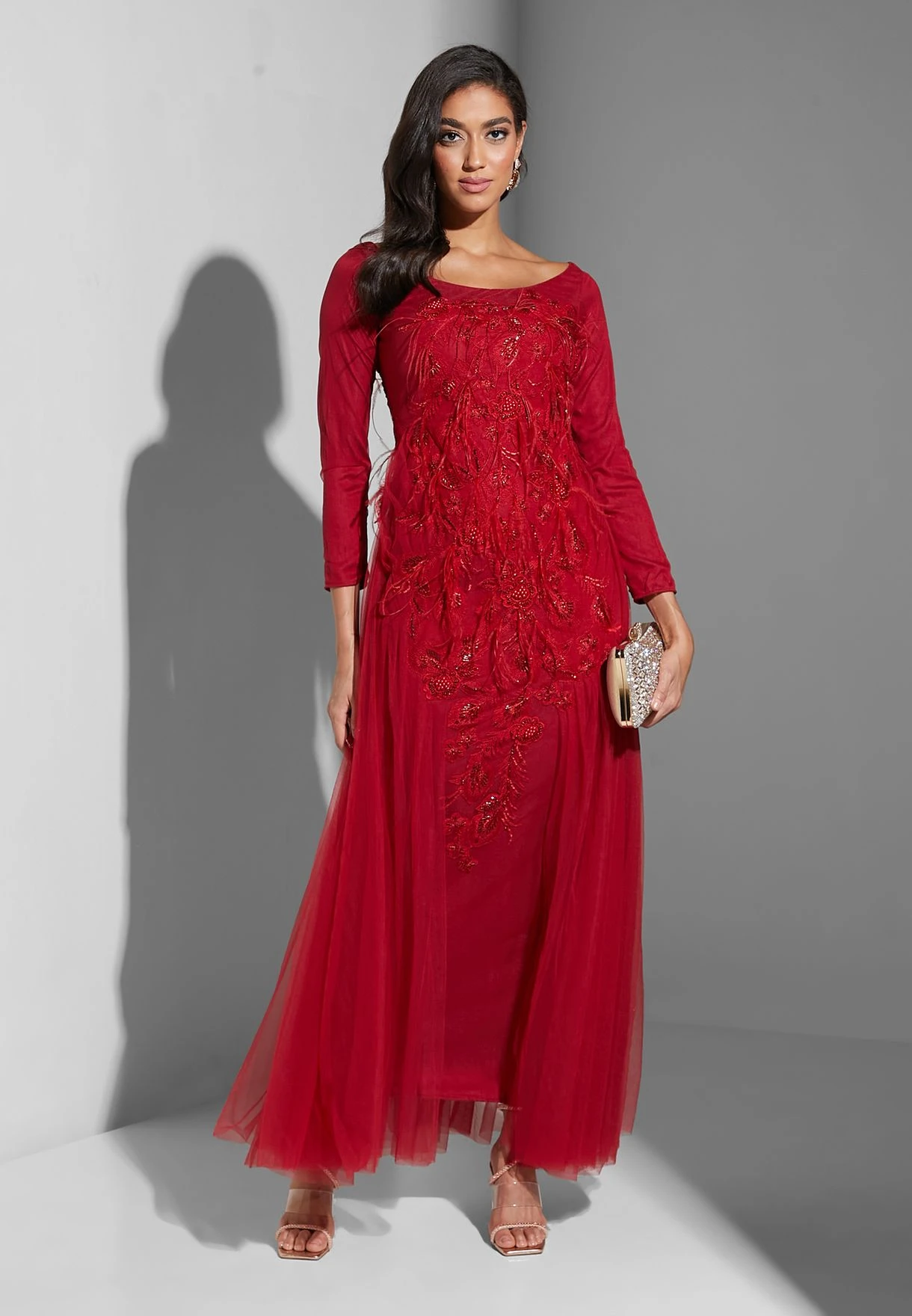 Tulle Detail Embroidered Dress 5 Tulle Detail Embroidered Dress - Image 5