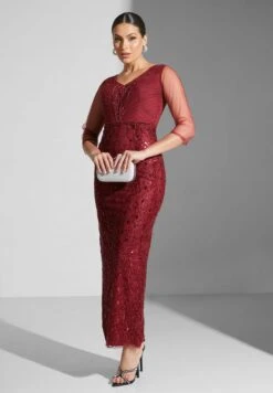 Embroidered V-Neck Dress -Silk Bloom Dresses Store 5 zoom desktop 277