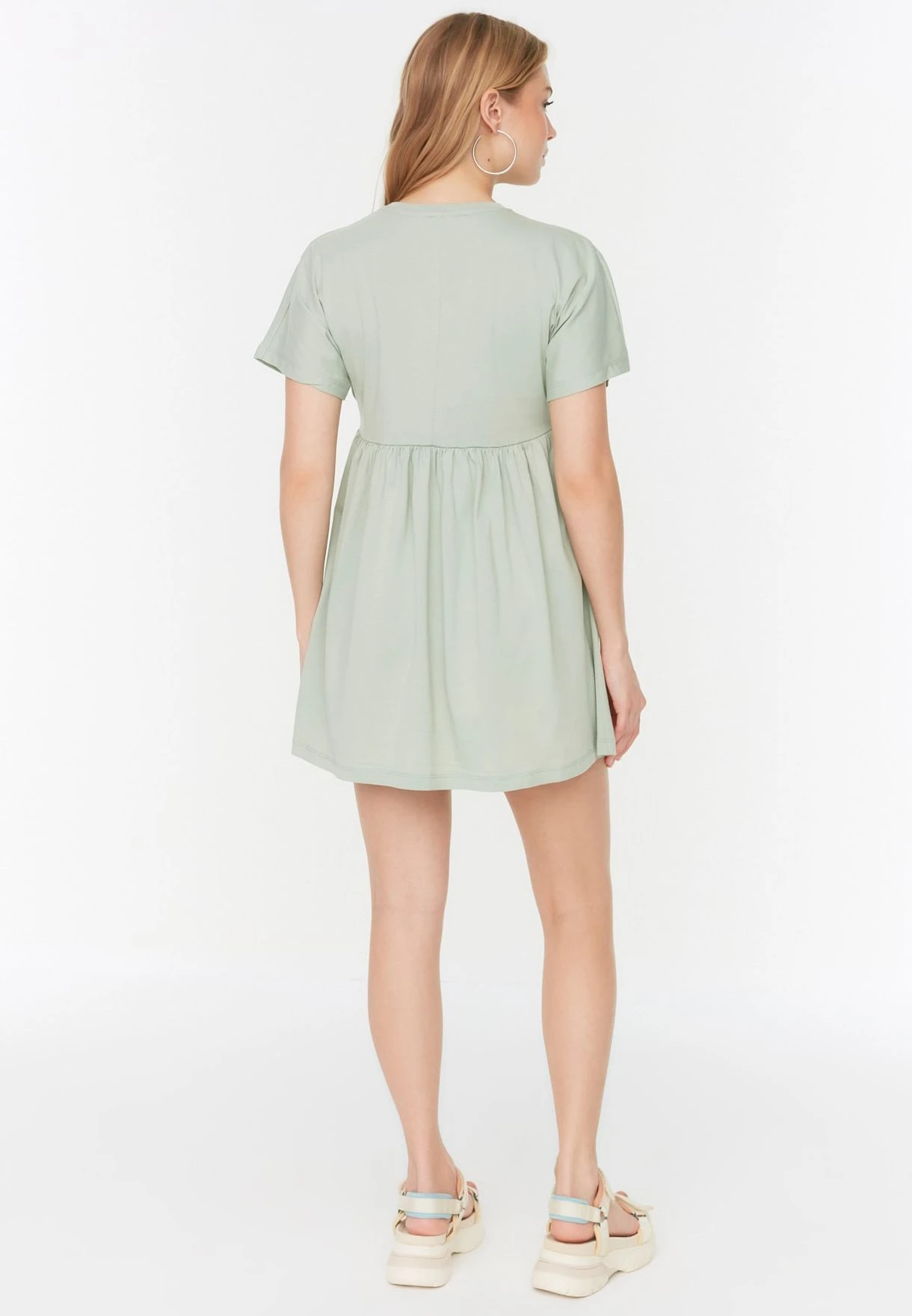 Trendyol Pleat Detail Knitted Dress 5 Trendyol Pleat Detail Knitted Dress - Image 5