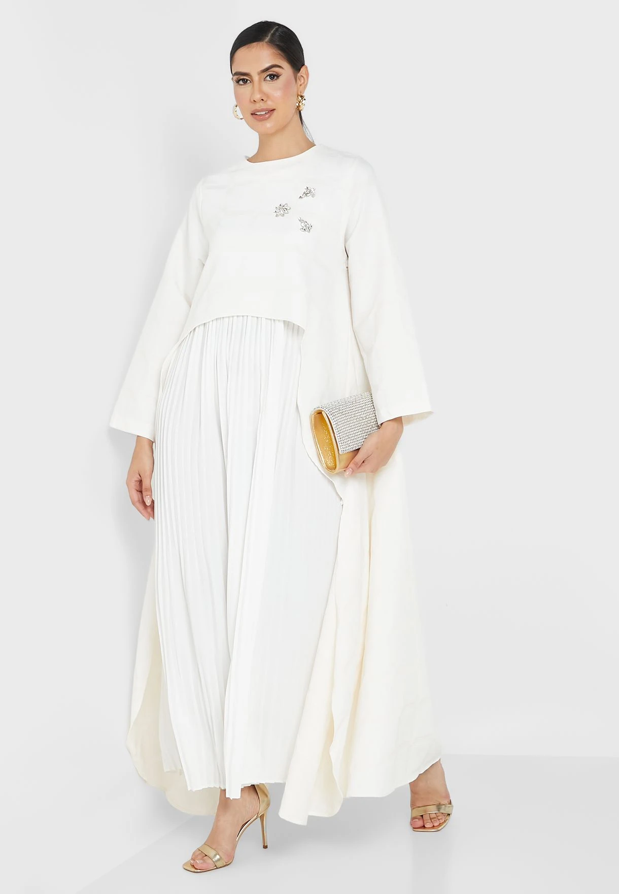 Plisse Embellished Detail Dress 5 Plisse Embellished Detail Dress - Image 5