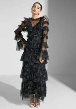 Shimmer Dress With Ruffle Detail -Silk Bloom Dresses Store 5 zoom desktop 290