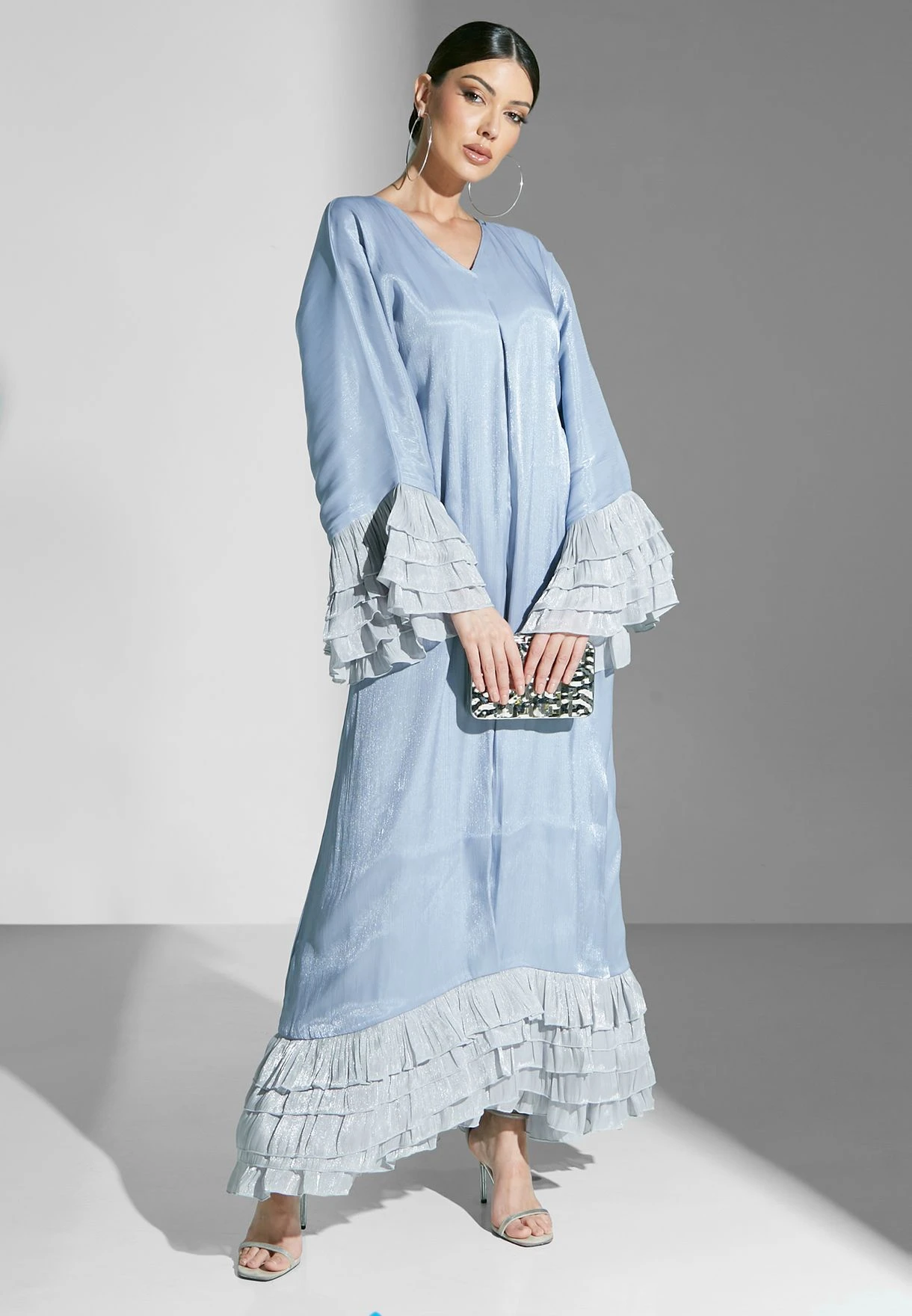 Ruffle Dress With Contrast Trims 5 Ruffle Dress With Contrast Trims - Image 5