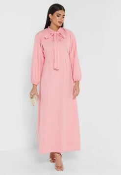 Puff Sleeve Tie Neck Dress -Silk Bloom Dresses Store 5 zoom desktop 292