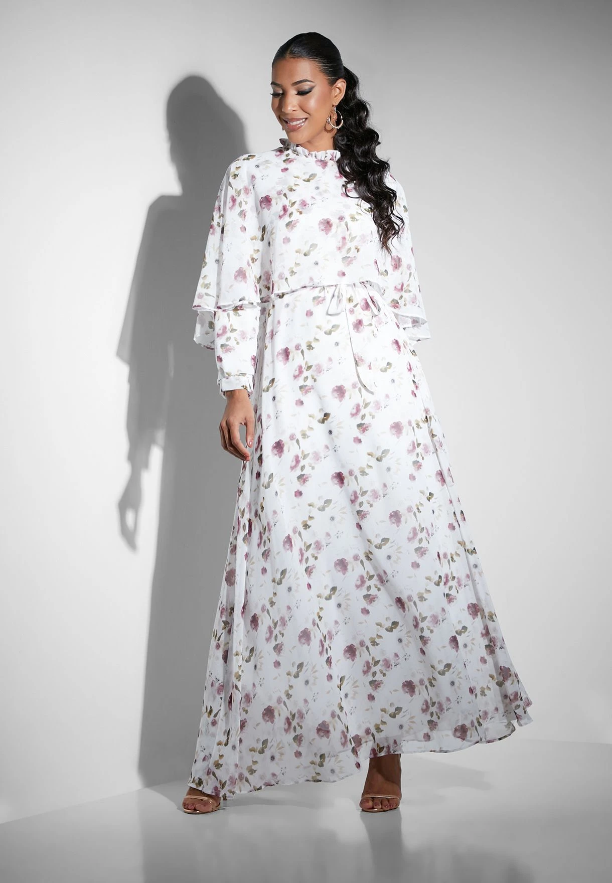 Floral Print Overlay Dress 5 Floral Print Overlay Dress - Image 5