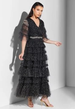 Embroidered Dress With Ruffle Detail -Silk Bloom Dresses Store 5 zoom desktop 308