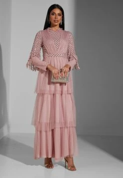 Shimmer Sleeve Layered Dress 9 Shimmer Sleeve Layered Dress -Silk Bloom Dresses Store 5 zoom desktop 316