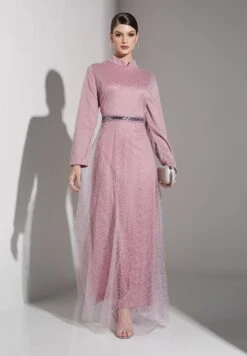 Lace Belted Flared Dress -Silk Bloom Dresses Store 5 zoom desktop 324