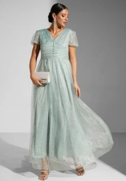 Shiny Puff Shoulder Gown -Silk Bloom Dresses Store 5 zoom desktop 326