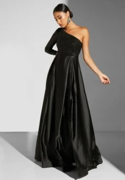 One Shoulder Slit Dress -Silk Bloom Dresses Store 5 zoom desktop 335