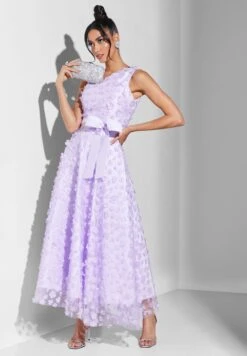 One Shoulder 3D Mesh Detail Dress -Silk Bloom Dresses Store 5 zoom desktop 337