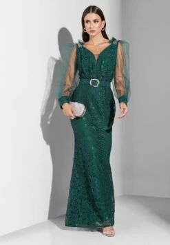 Shimmer V Neck Dress -Silk Bloom Dresses Store 5 zoom desktop 341