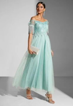 Off-Shoulder Flared Gown -Silk Bloom Dresses Store 5 zoom desktop 350