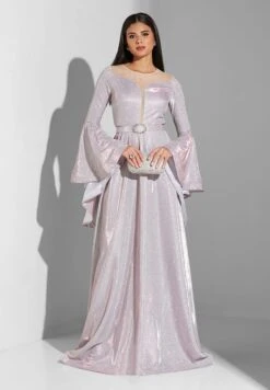 Shimmer Flared Sleeve Dress -Silk Bloom Dresses Store 5 zoom desktop 356