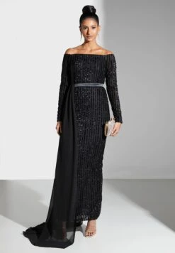 Shimmer Dress With Trail -Silk Bloom Dresses Store 5 zoom desktop 358