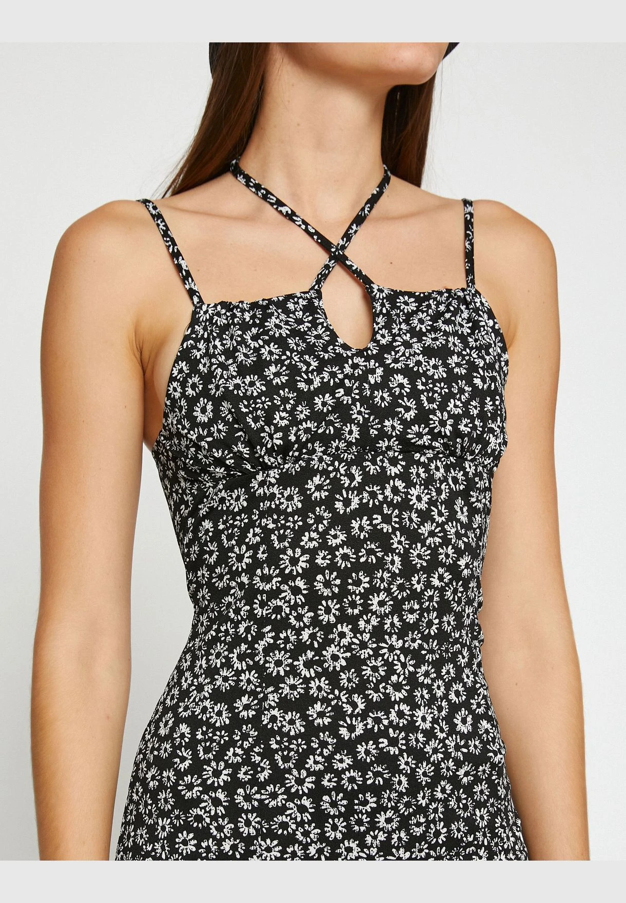 Koton Floral Mini Dress Strappy Cut Out Detail 5 Koton Floral Mini Dress Strappy Cut Out Detail - Image 5
