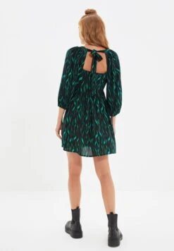 Trendyol Broad Neck Printed Dress -Silk Bloom Dresses Store 5 zoom desktop 40
