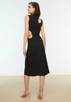 Trendyol High Neck Cut Out Detail Dress -Silk Bloom Dresses Store 5 zoom desktop 402