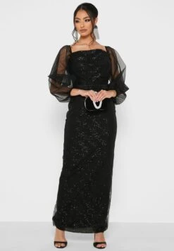 Puff Sleeves Embellished Dress 9 Puff Sleeves Embellished Dress -Silk Bloom Dresses Store 5 zoom desktop 422