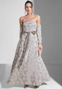 Off Shoulder Jacquard Dress -Silk Bloom Dresses Store 5 zoom desktop 426