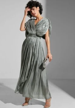 Dress With Gathered Sleeves And Sheen -Silk Bloom Dresses Store 5 zoom desktop 442