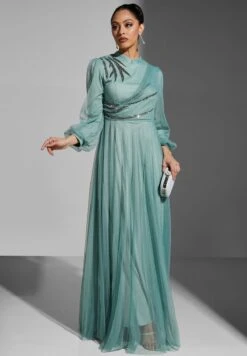 Embellished High Neck Dress -Silk Bloom Dresses Store 5 zoom desktop 443