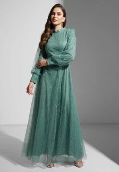 Shimmer Tulle Puff Sleeve Dress -Silk Bloom Dresses Store 5 zoom desktop 451