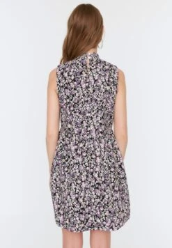 Trendyol High Neck Floral Print Pocket Detail Dress -Silk Bloom Dresses Store 5 zoom desktop 64