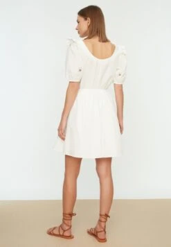 Trendyol Embroidered Ruffle Detail Dress -Silk Bloom Dresses Store 5 zoom desktop 7