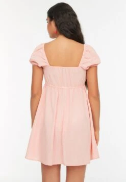 Trendyol Puff Sleeve Embroidered Button Detail Dress 9 Trendyol Puff Sleeve Embroidered Button Detail Dress -Silk Bloom Dresses Store 5 zoom desktop 81