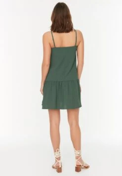 Trendyol Tie Detail Strappy Ruffle Hem Dress -Silk Bloom Dresses Store 5 zoom desktop 83