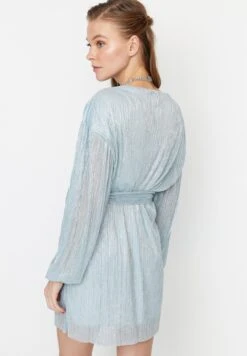 Trendyol Surplice Neck Tie Detail Dress -Silk Bloom Dresses Store 5 zoom desktop 96