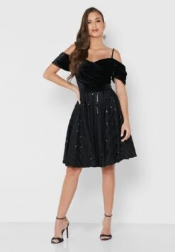 Cold Shoulder Sweetheart Neck Dress -Silk Bloom Dresses Store 5 zoom desktop 98