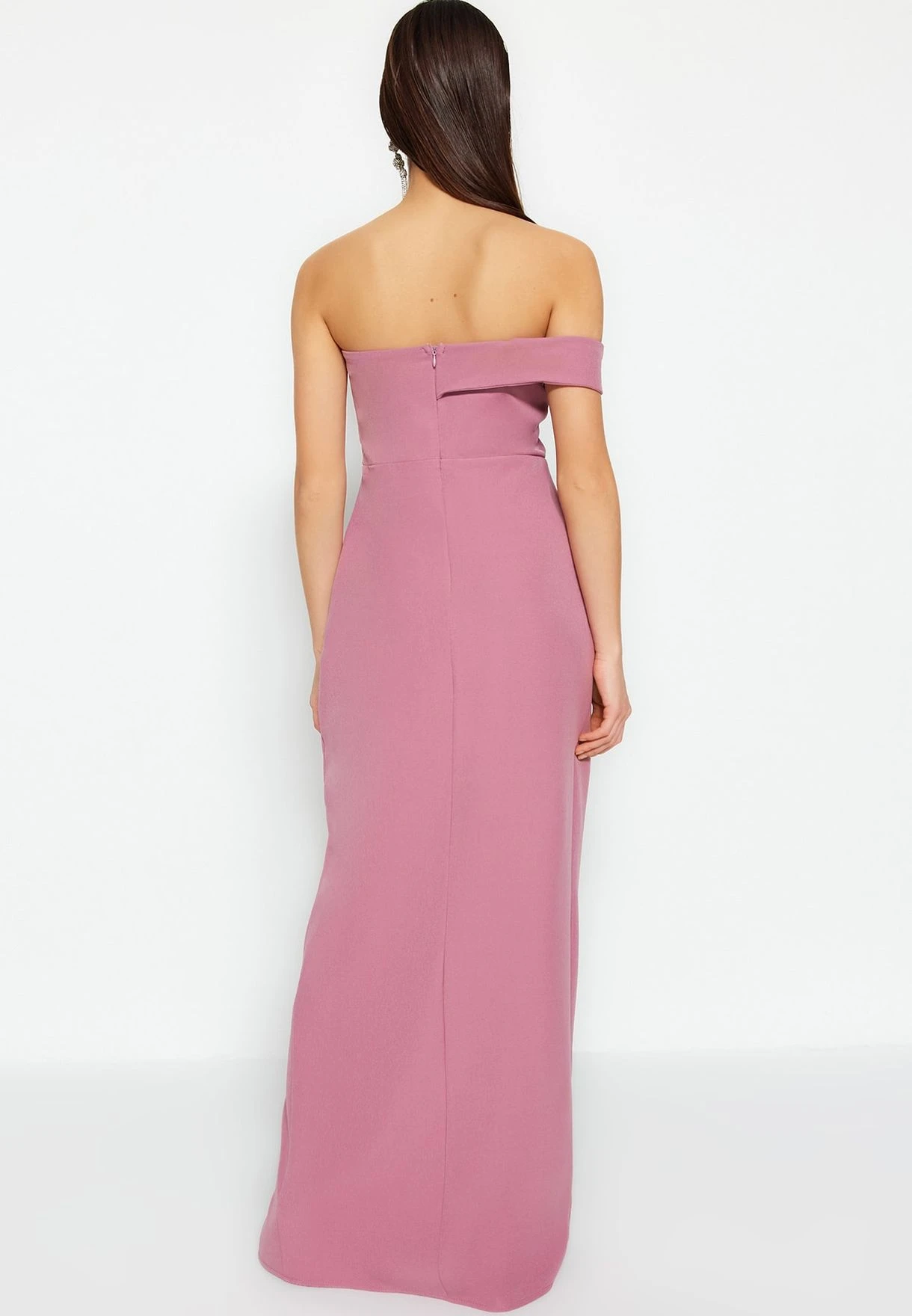 Trendyol Bardot Pleated Wrap Dress 6 Trendyol Bardot Pleated Wrap Dress - Image 6