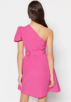 Trendyol Belted One Shoulder Dress -Silk Bloom Dresses Store 6 zoom desktop 2