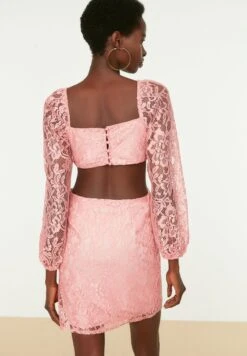 Trendyol Mesh Insert Diamond Neck Cut Out Detail Dress 14 Trendyol Mesh Insert Diamond Neck Cut Out Detail Dress -Silk Bloom Dresses Store 6 zoom desktop 20